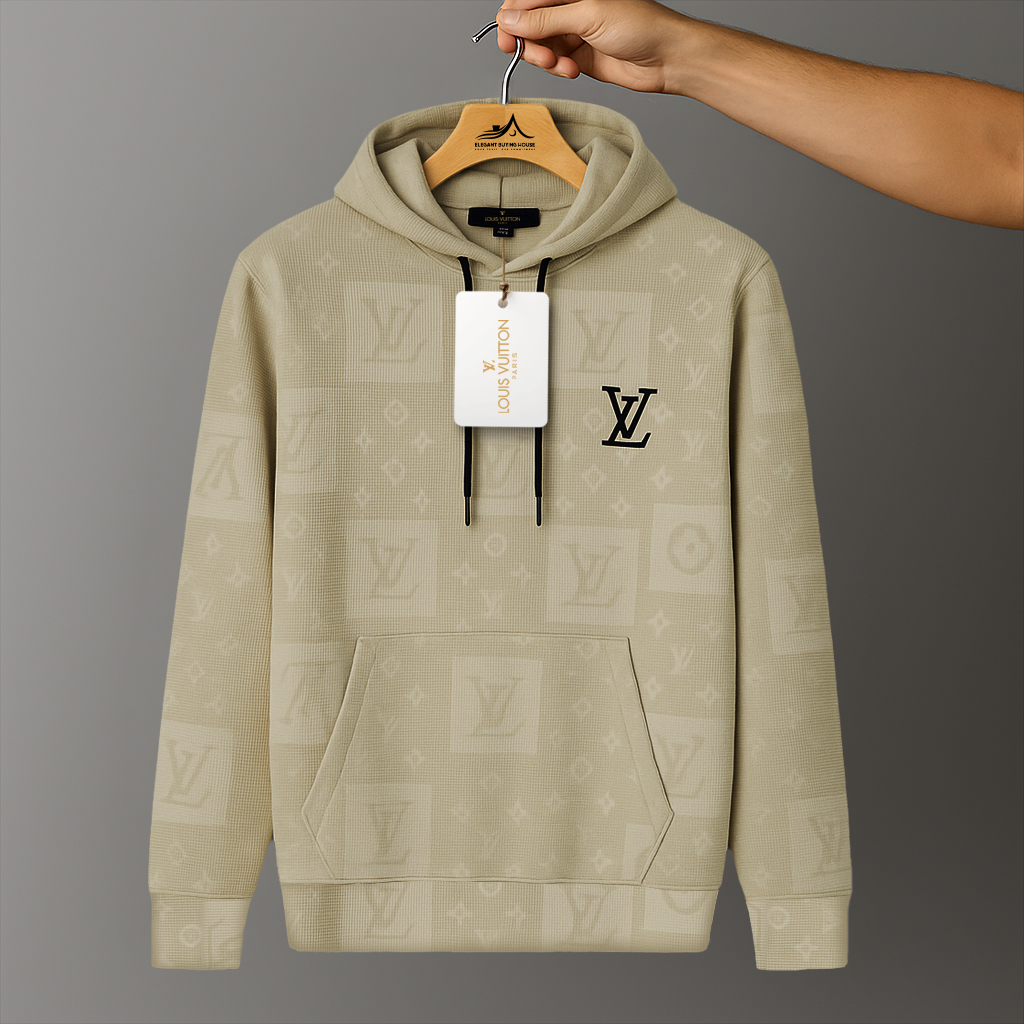 Premium Monogram Textured Hoodie – Ultra-Soft, Winter Comfort Edition| Code-SWP32