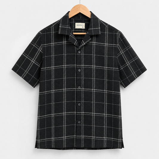 Classic Check Casual Half Shirt | CD-PSD4