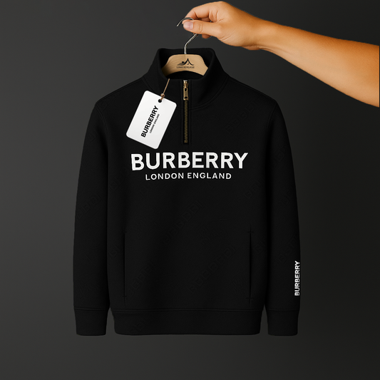 Luxury Embossed Half-Zip Sweatshirt for Men – Ultra Soft Winter Wear | Code-SWP36