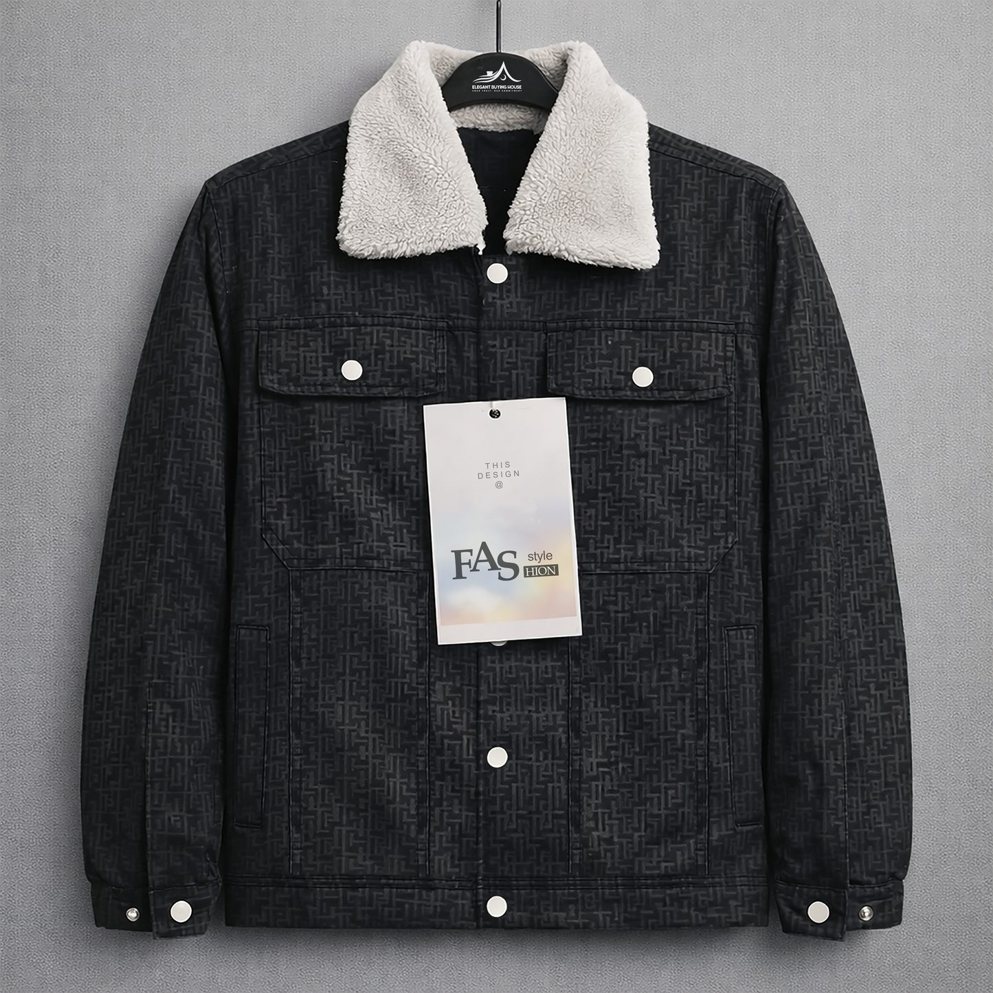 Men’s Imported Premium Sherpa Collar Leather Jacket – Warm, Stylish & Modern Fit | Code-SWP61