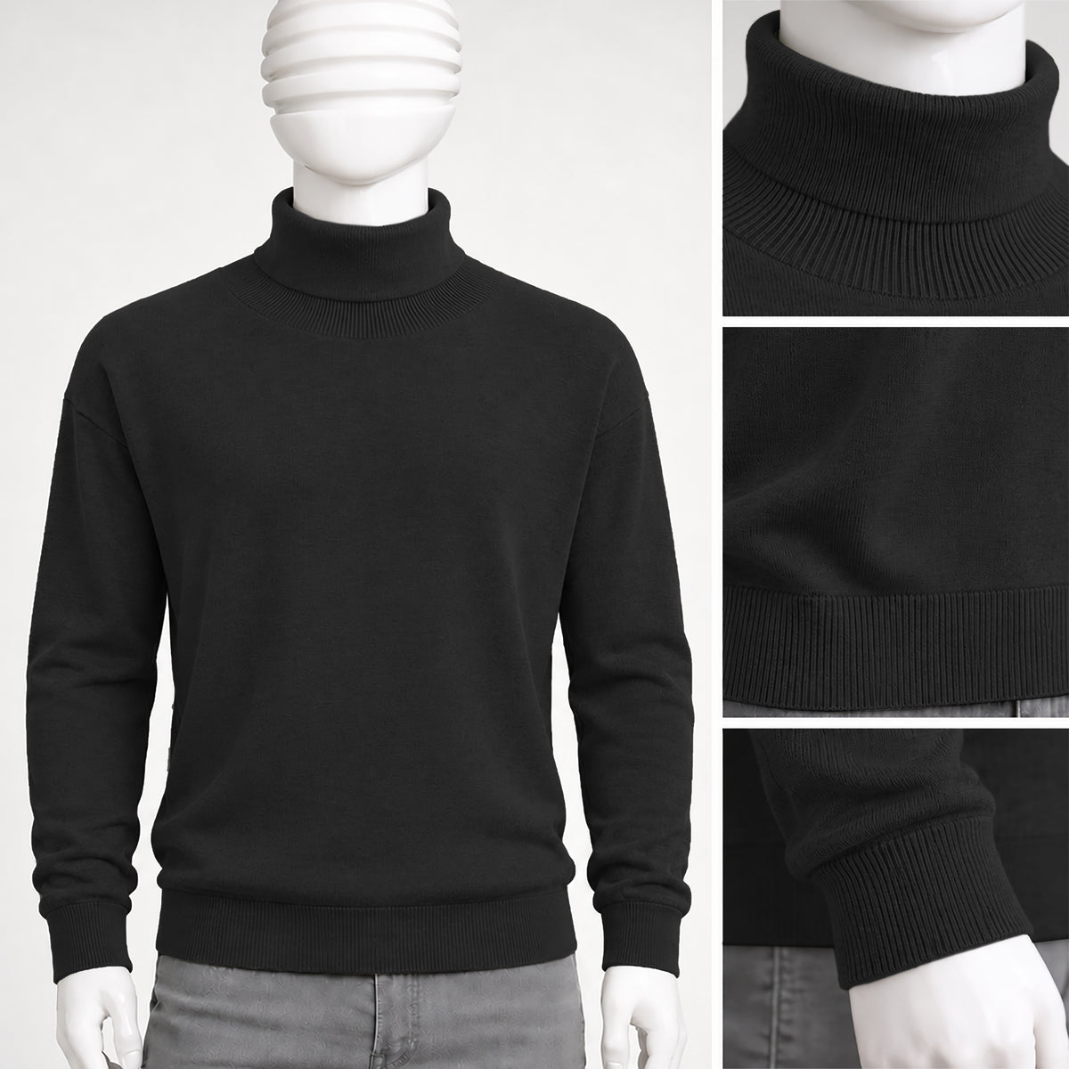 Unisex Classic High Neck Sweater | Code-WNT41