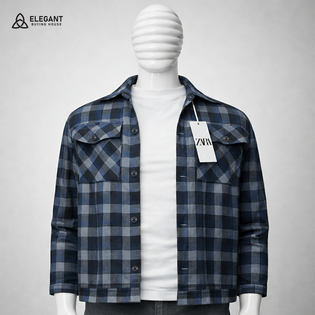 Men’s Classic Check Shacket – Soft Feel & Smart Casual Look| Code-SWP97
