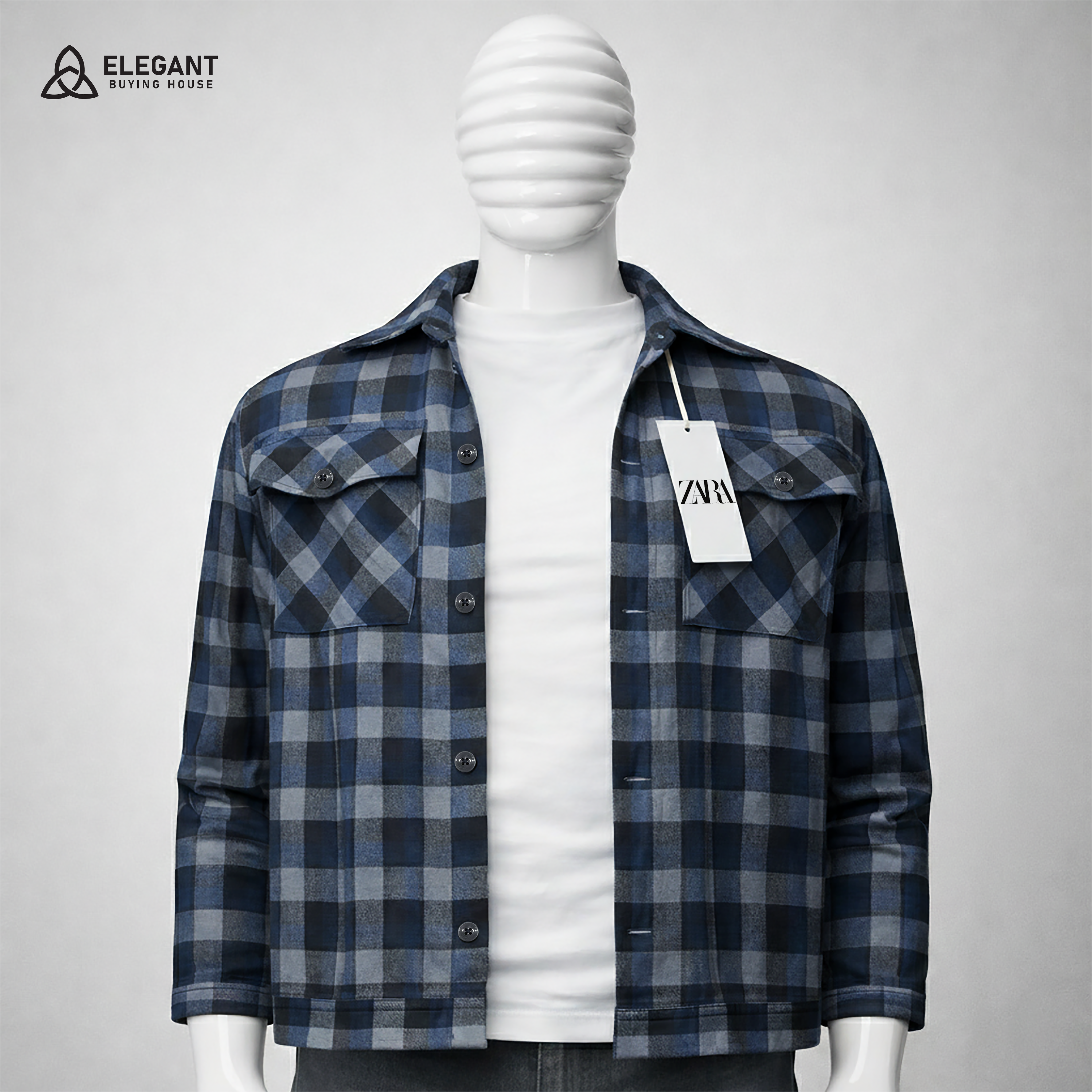 Men’s Classic Check Shacket – Soft Feel & Smart Casual Look| Code-SWP97