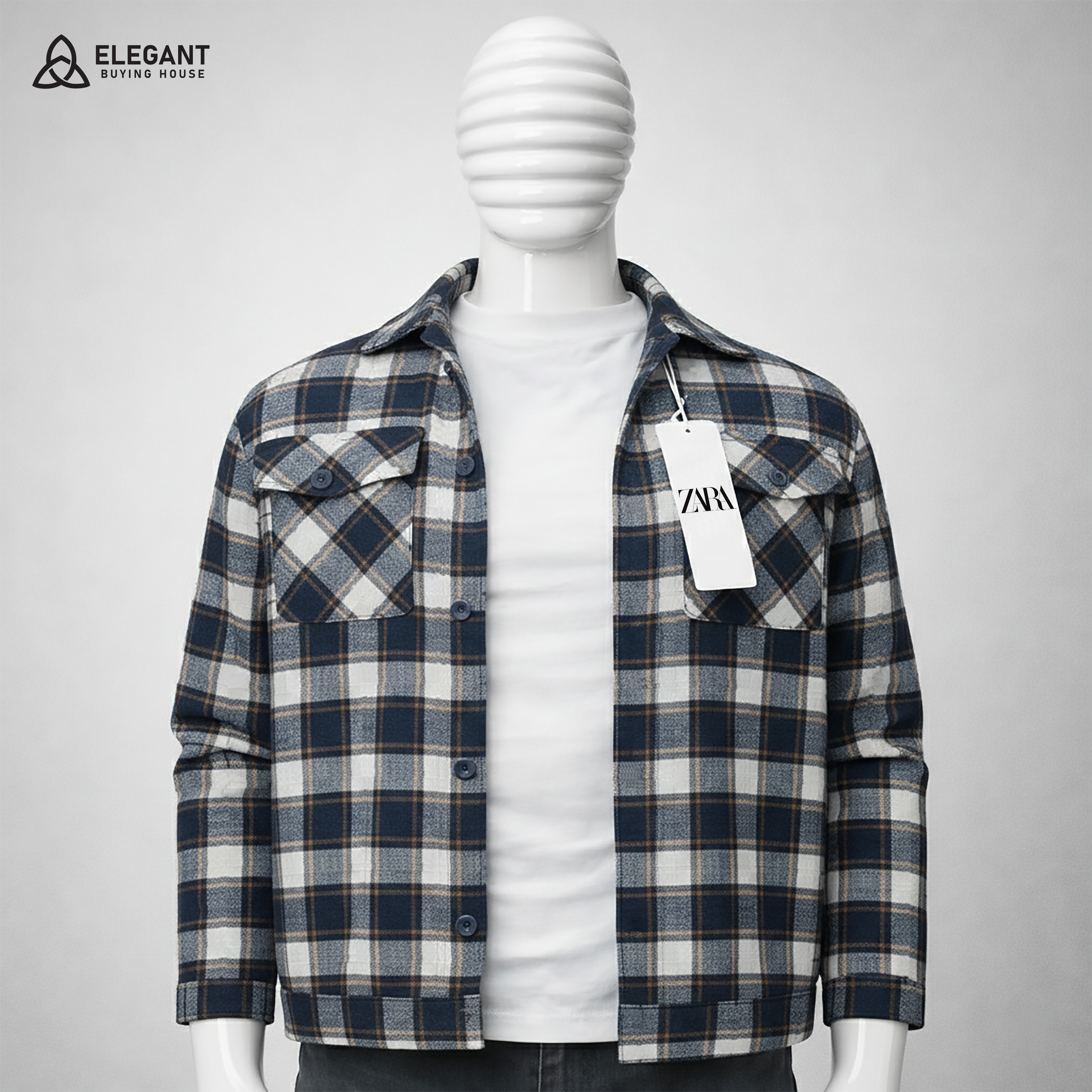 Men’s Classic Check Shacket – Soft Feel & Smart Casual Look| Code-SWP97