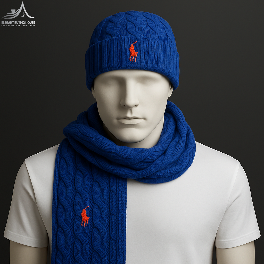 Winter Luxe Knitted Beanie & Scarf Set – Ultra-Soft, Warm & Stylish Gift Combo | Code-SWP43
