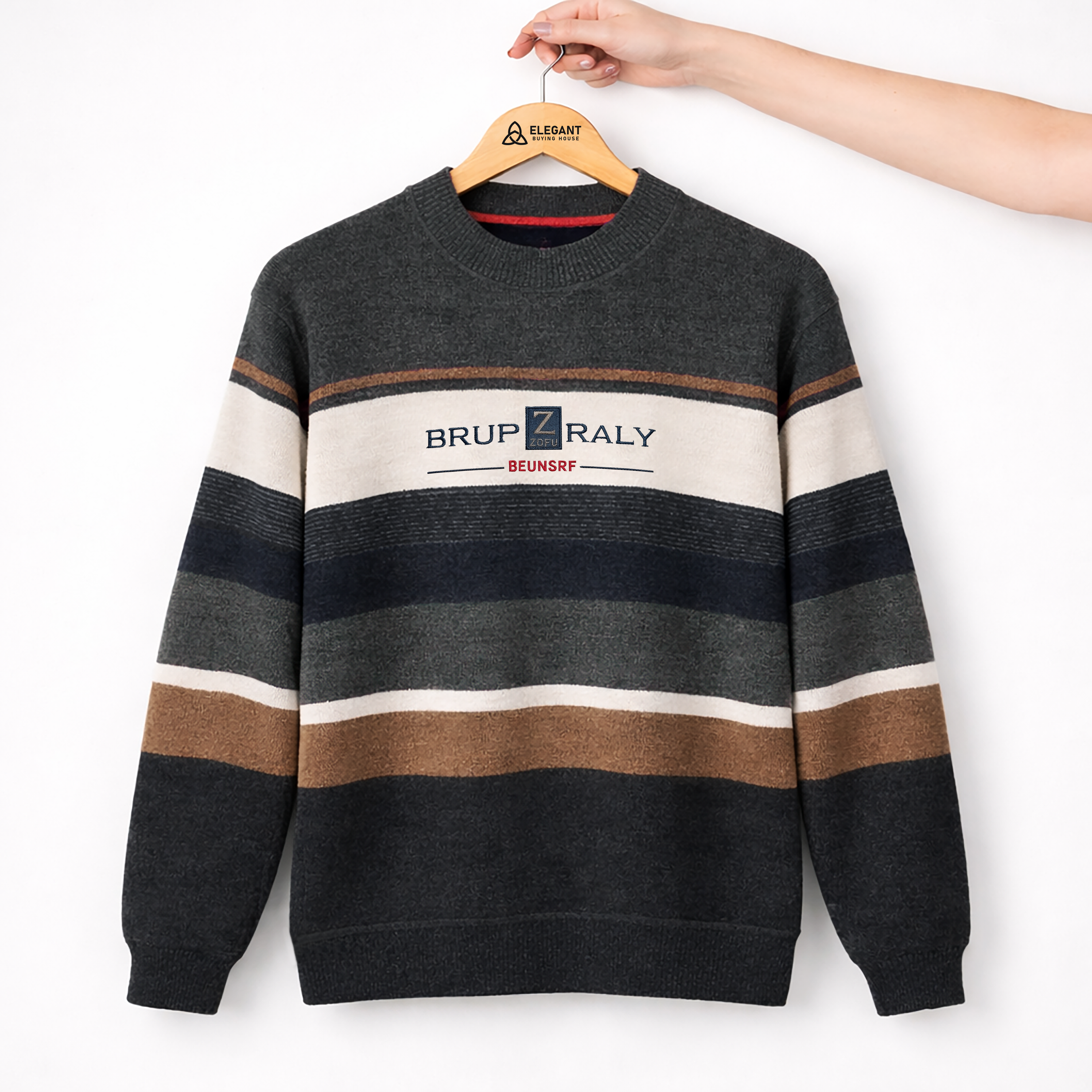 Imported Premium Color Block Crewneck Sweatshirt | Soft Fabric • Modern Casual Look| Code-SWP91