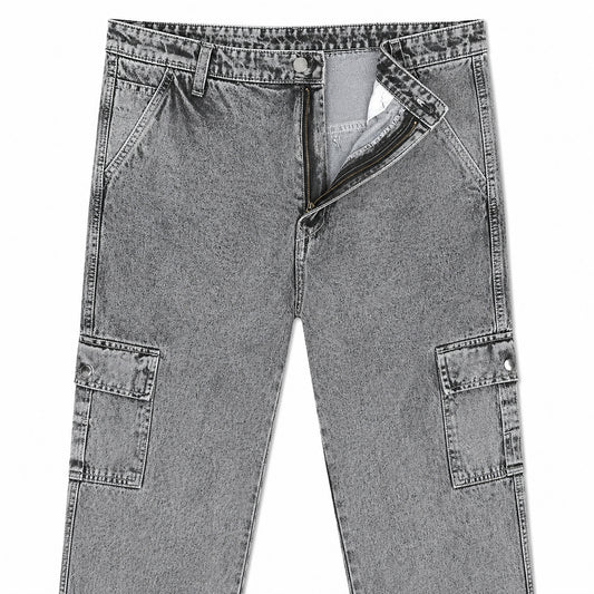Urban Utility Cargo Denim Pants – Relaxed Fit Everyday Style | | CD-PPS21