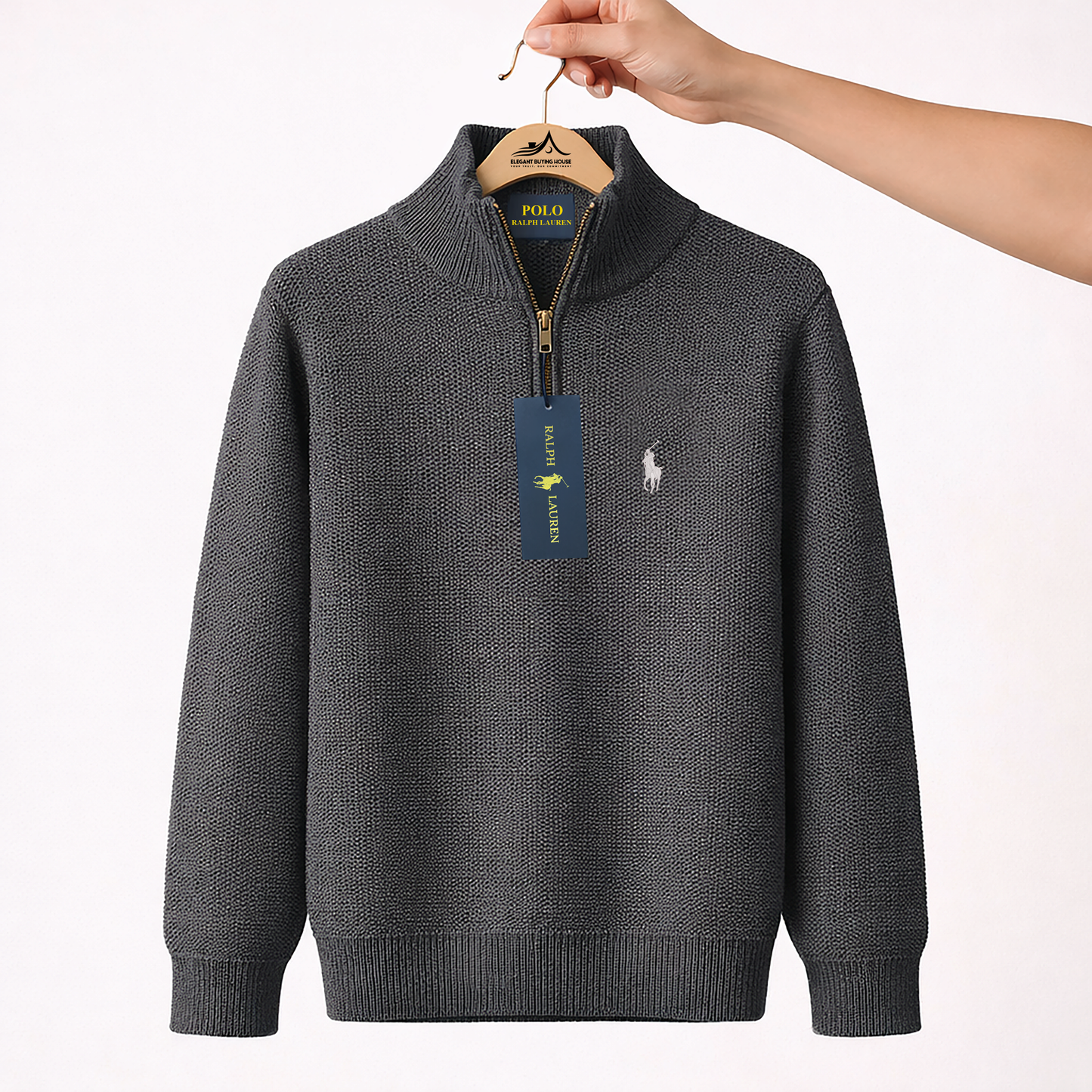 Men’s Premium Half-Zip Knit Sweater – Soft Warm Winter Essential | Code-SWP78