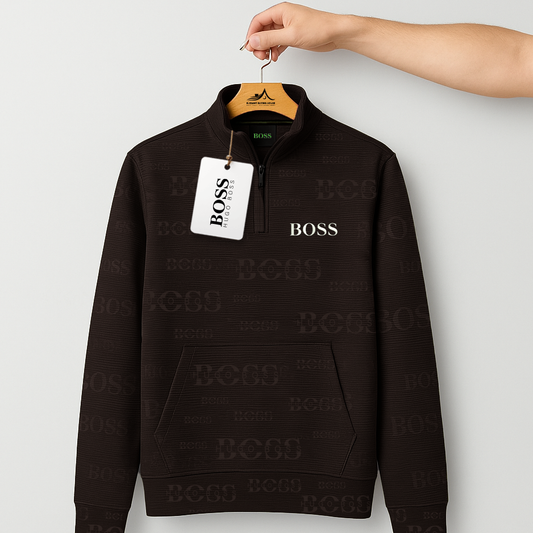 Premium Half-Zip Embossed Sweatshirt Collection – Ultra Soft, Stylish & Winter-Ready| Code-SWP31