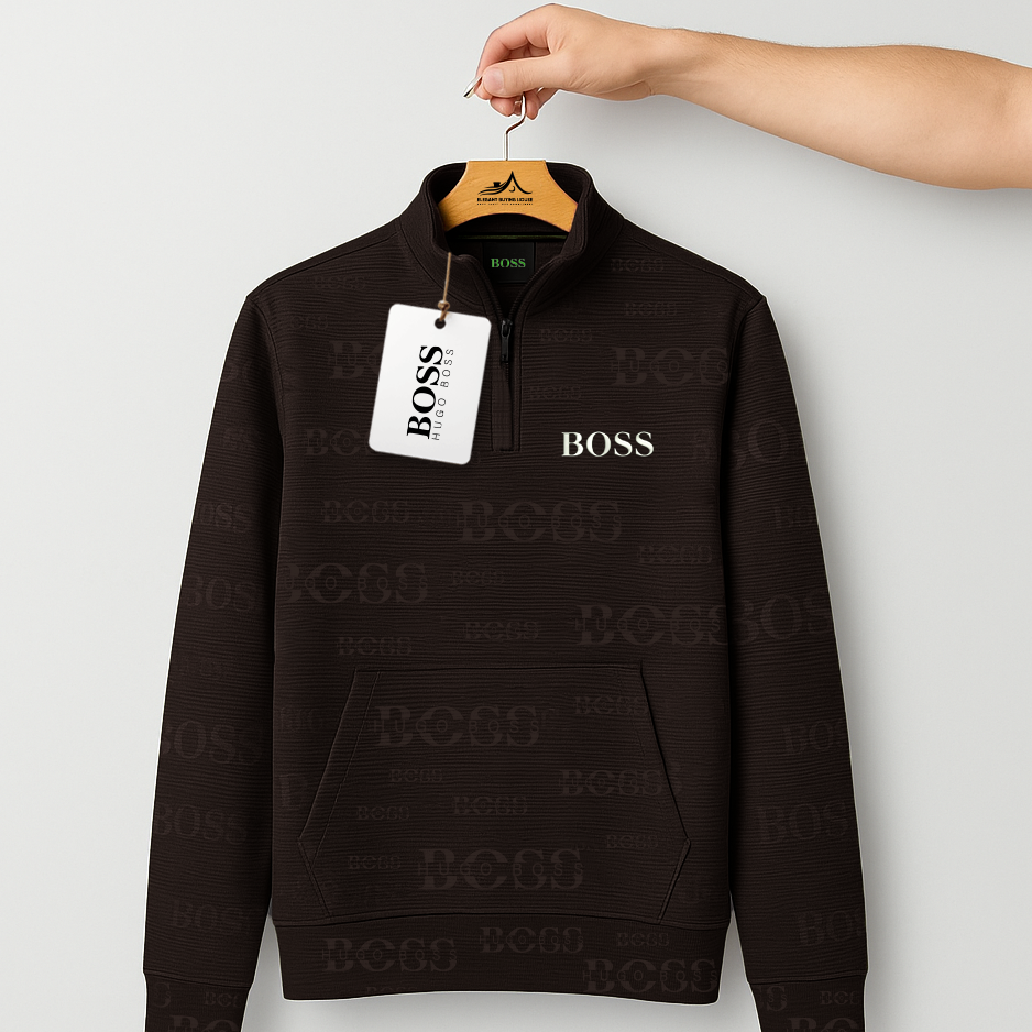 Premium Half-Zip Embossed Sweatshirt Collection – Ultra Soft, Stylish & Winter-Ready| Code-SWP31