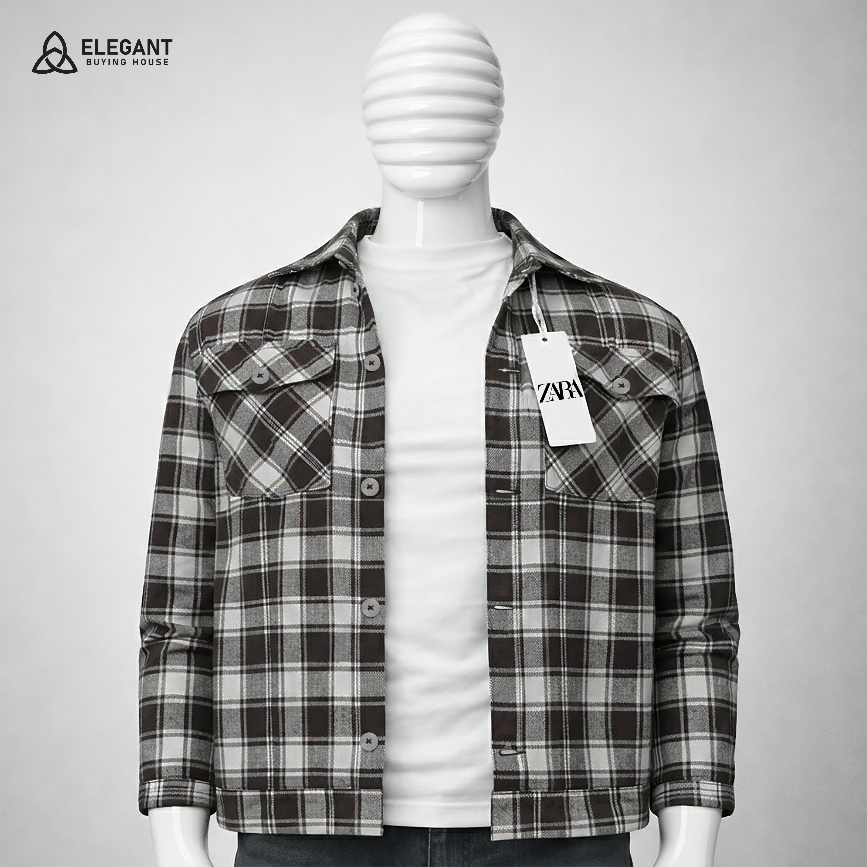 Men’s Classic Check Shacket – Soft Feel & Smart Casual Look| Code-SWP97