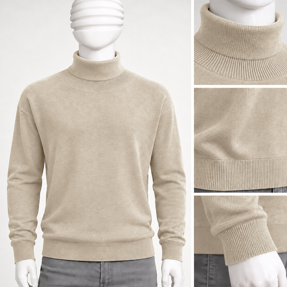 Unisex Classic High Neck Sweater | Code-WNT41