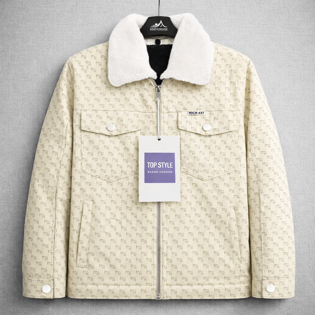 Men’s Imported Premium Sherpa Collar Zipper Leather Jacket – Stylish Winter Casual Wear | Code-SWP62