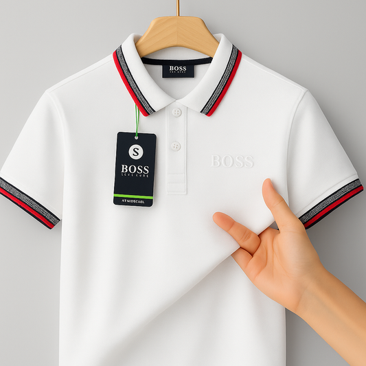 Exclusive Luxury Cotton Polo Set – Elite Contrast Collar Edition| CD-MPP6