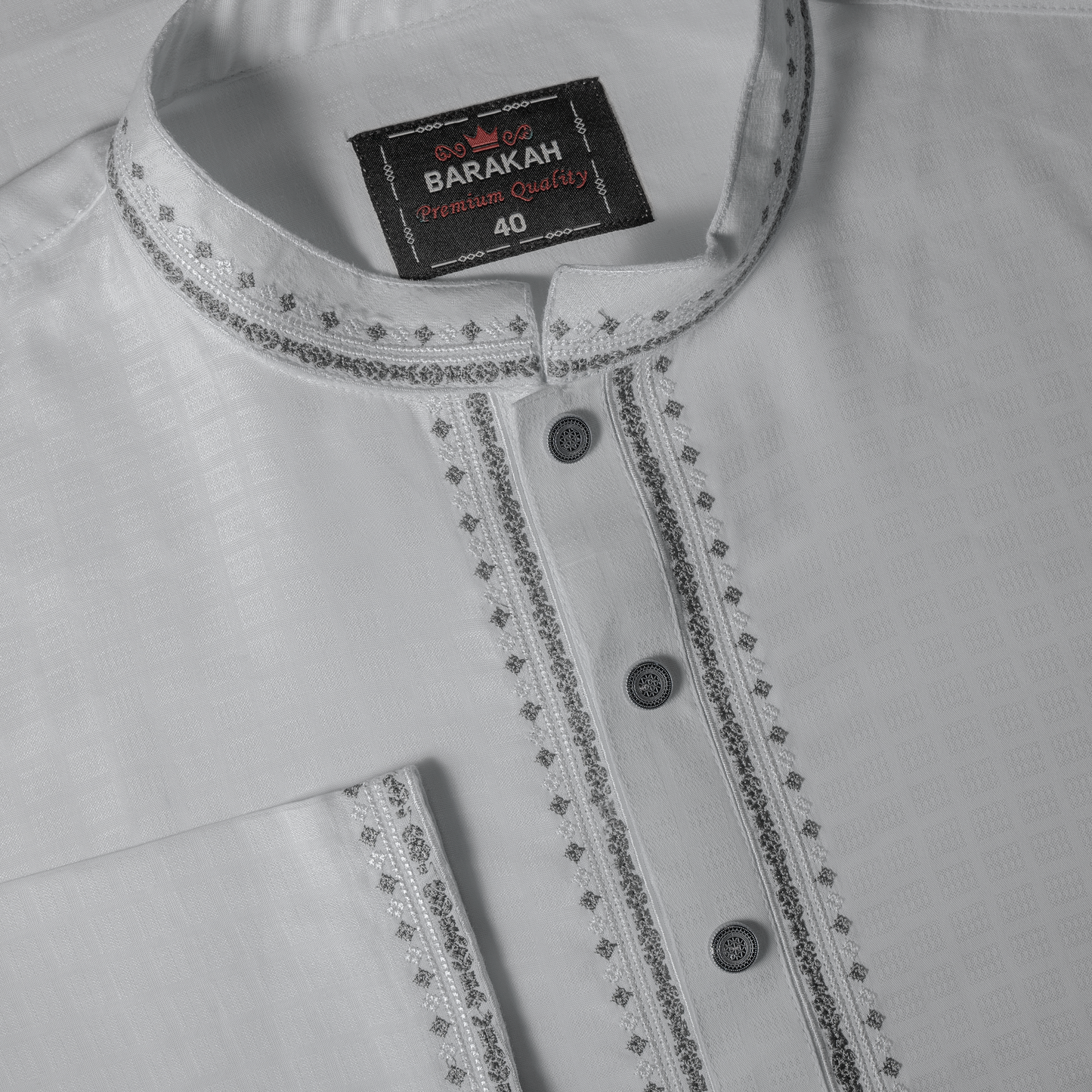 Refined Minimal Embroidered Panjabi for Men | CD-PG134