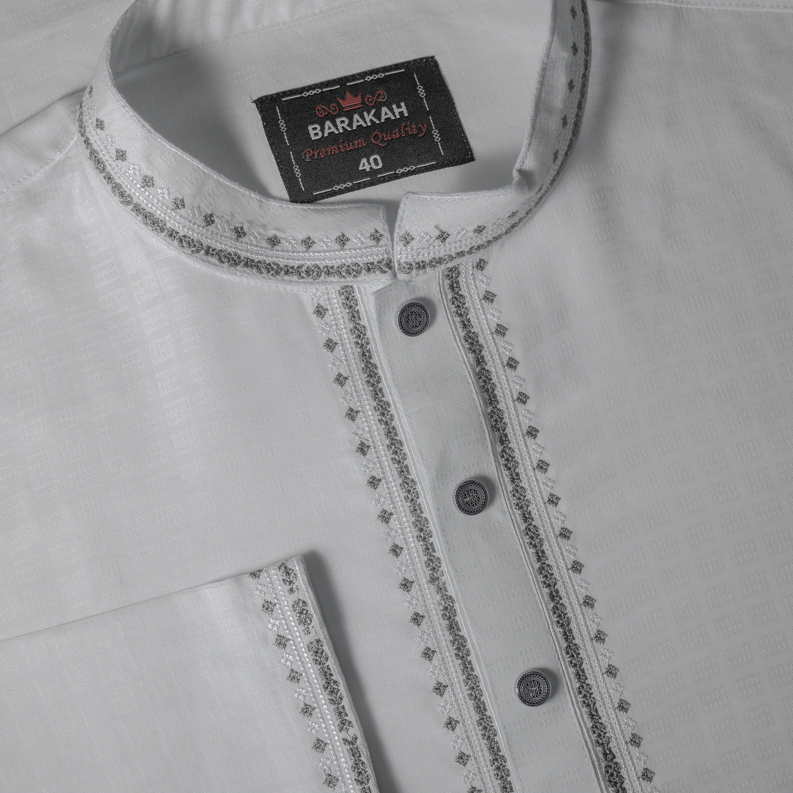 Refined Minimal Embroidered Panjabi for Men | CD-PG134
