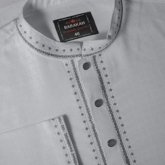 Refined Minimal Embroidered Panjabi for Men | CD-PG134