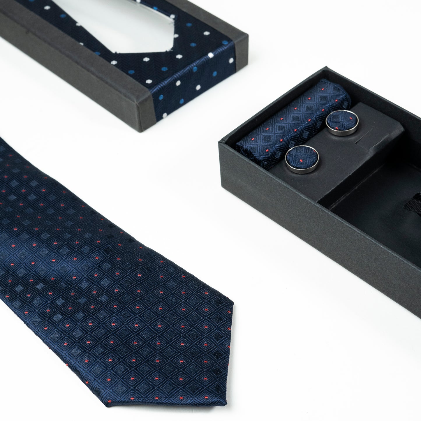 Classic Patterned Formal Tie Set with Accessories | CD-MT3
