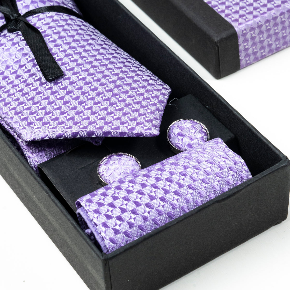 Elegant Textured Formal Tie Set with Accessories | CD-MT6