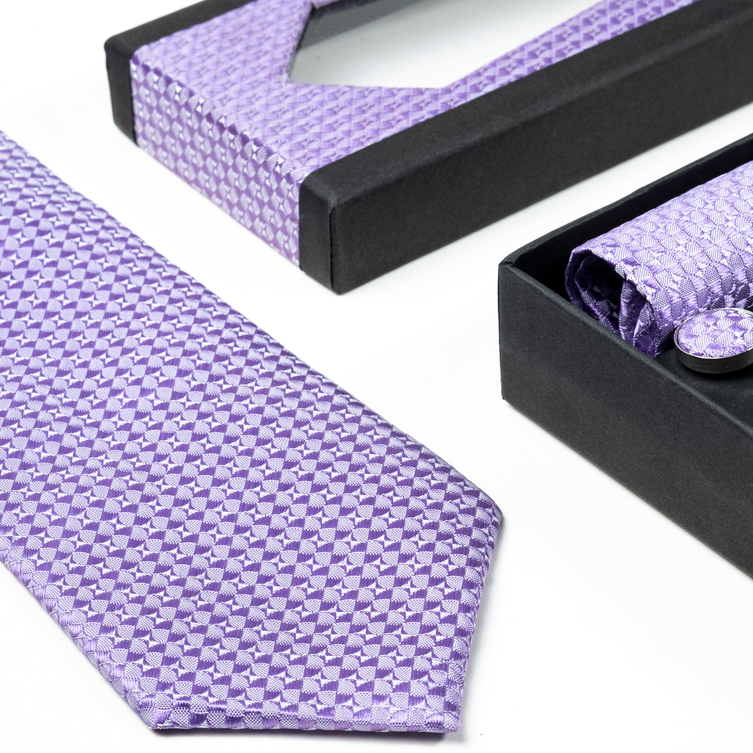 Elegant Textured Formal Tie Set with Accessories | CD-MT6