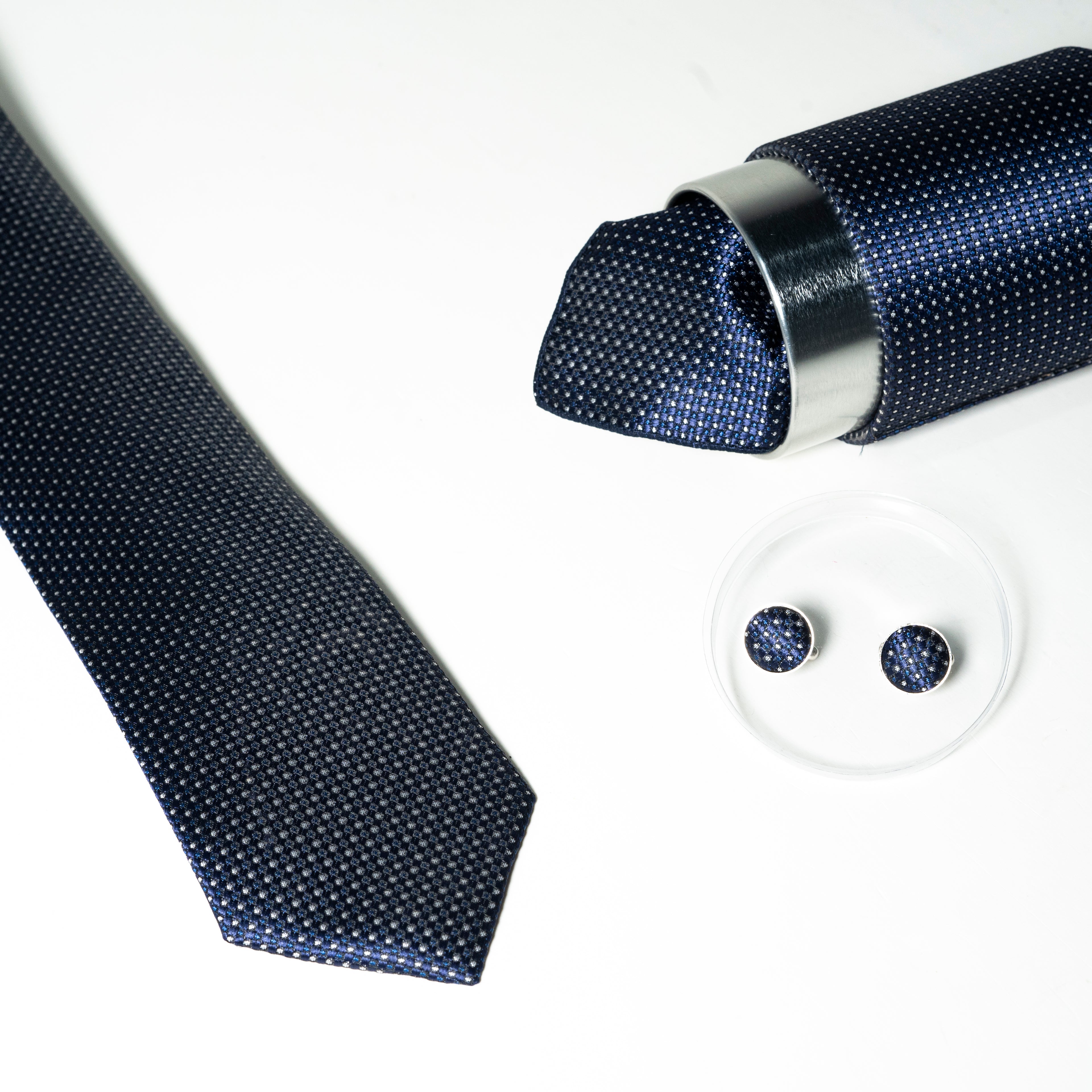 Micro Texture Formal Tie Set with Matching Cufflinks | CD-MT13