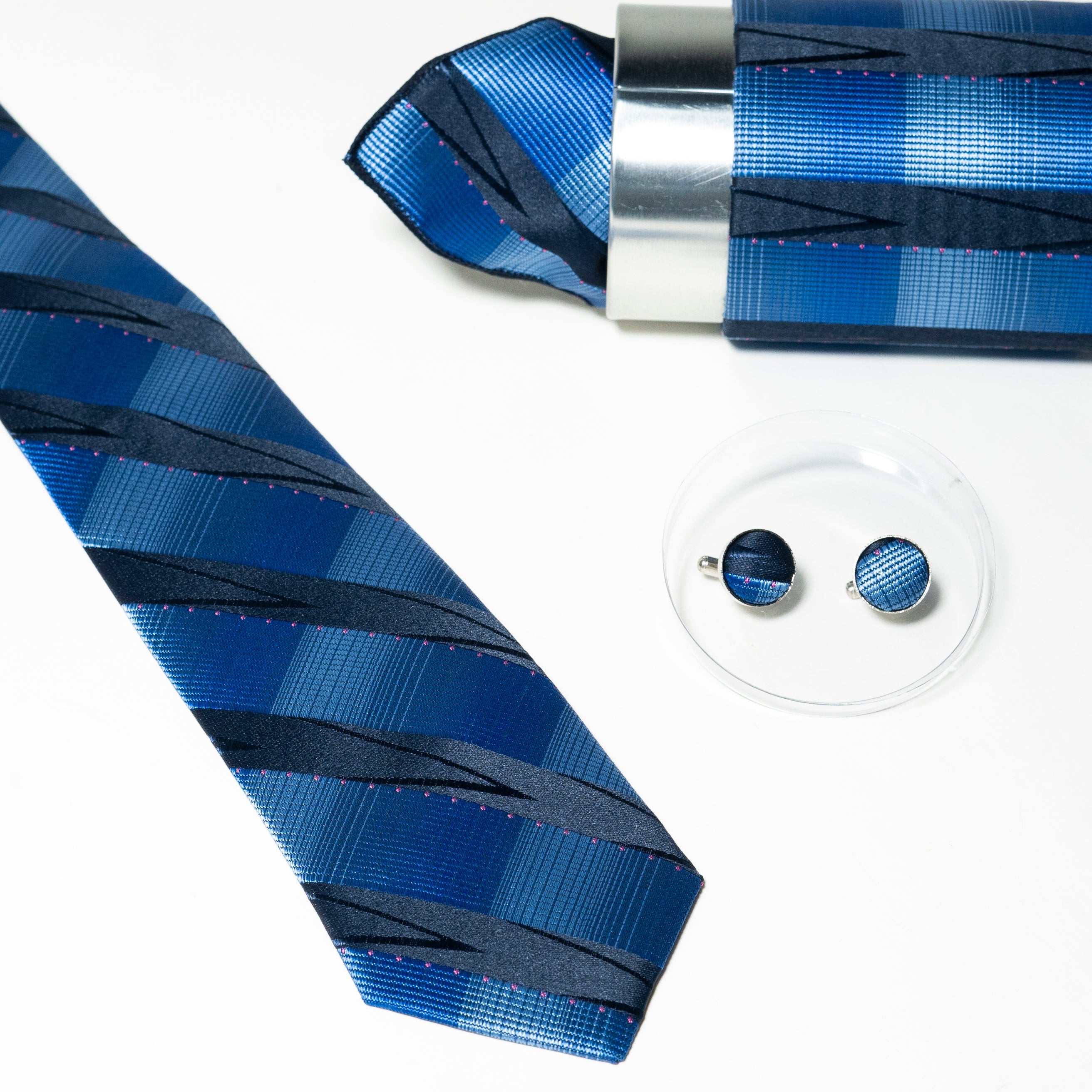 Micro Texture Formal Tie Set with Matching Cufflinks | CD-MT13