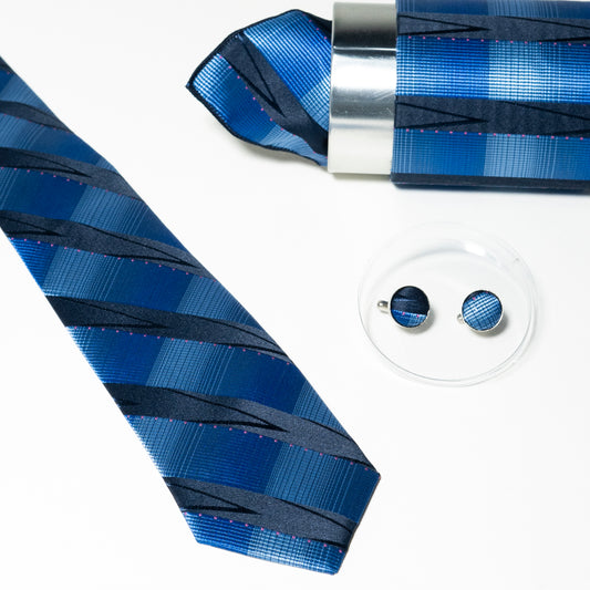 Micro Texture Formal Tie Set with Matching Cufflinks | CD-MT13