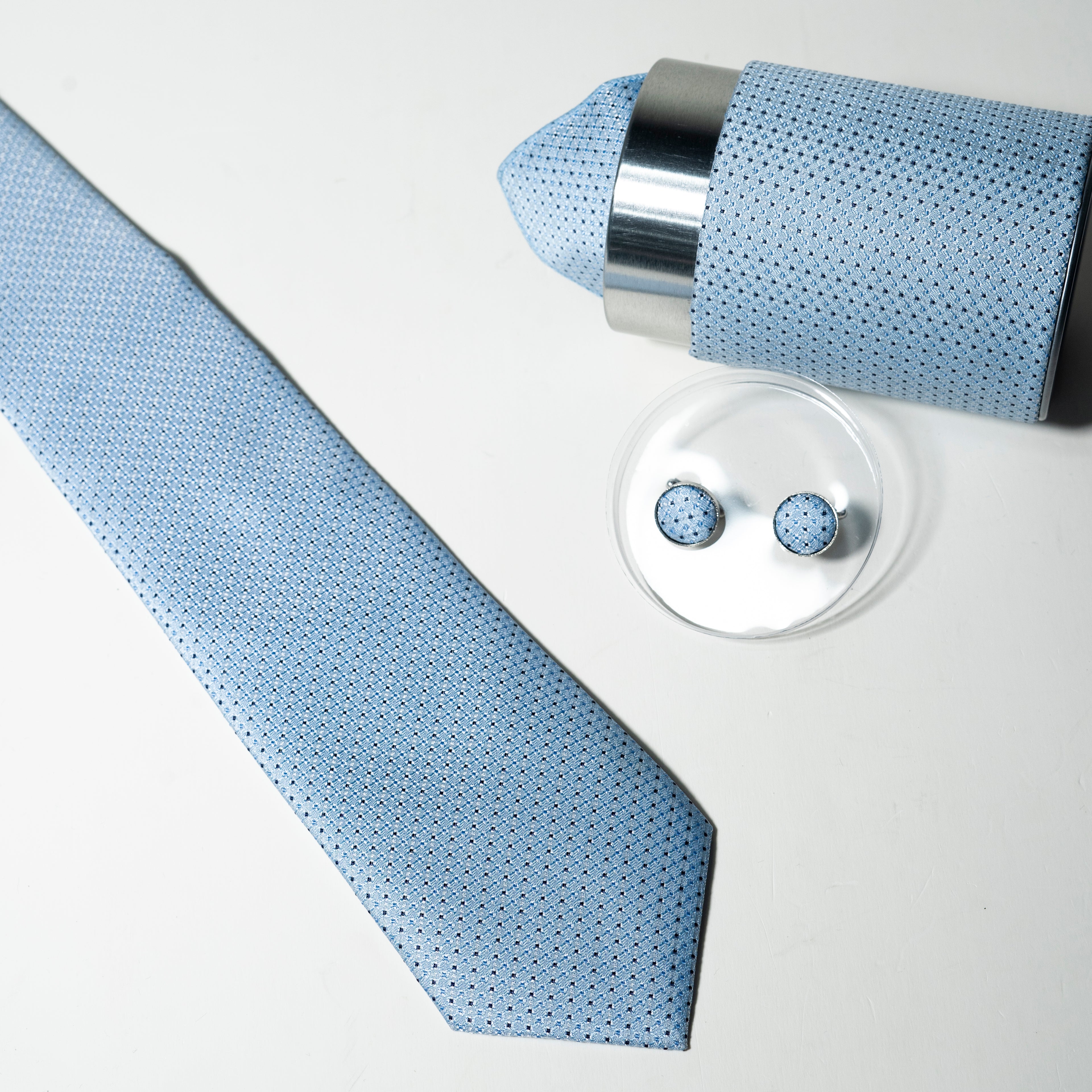 Micro Texture Formal Tie Set with Matching Cufflinks | CD-MT13