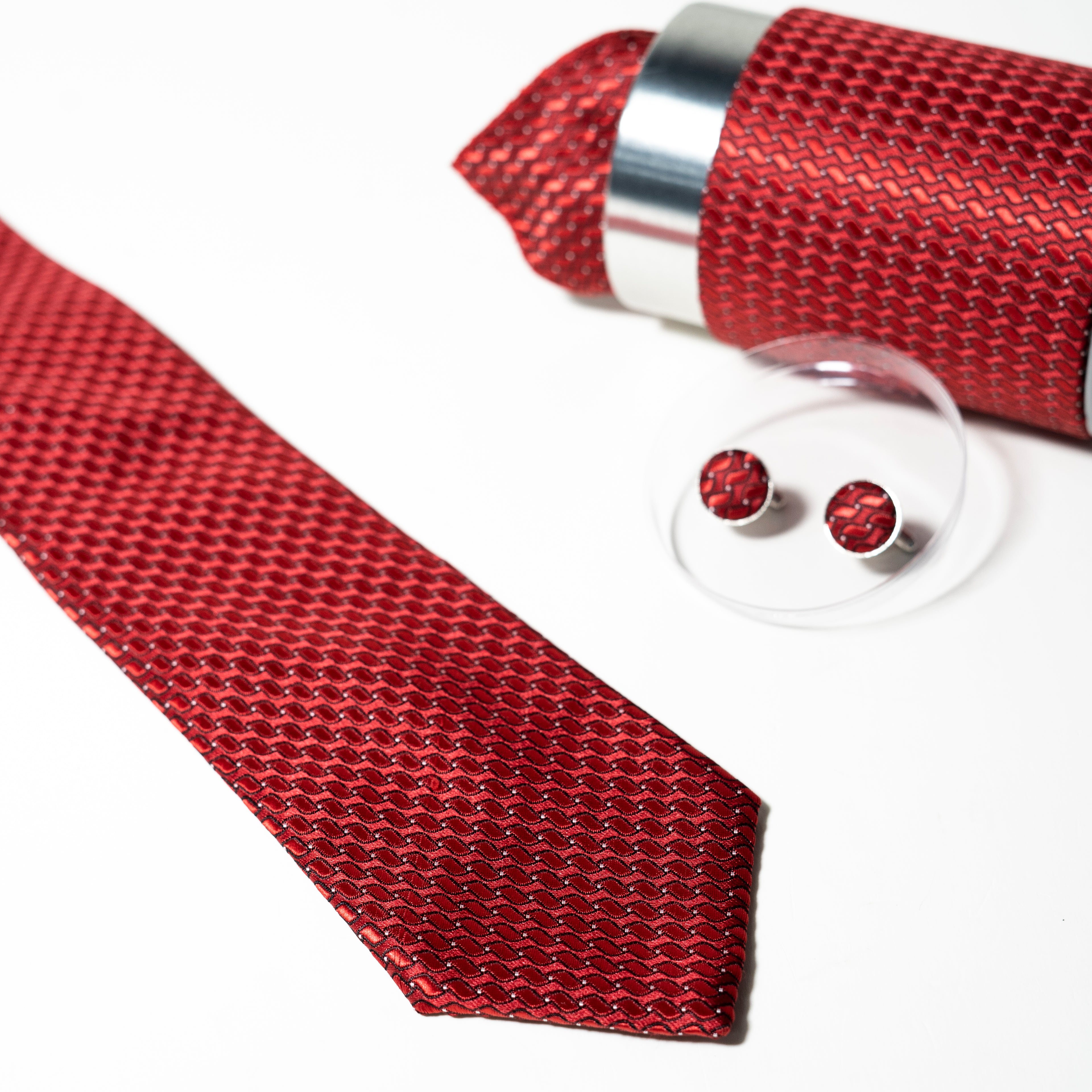 Micro Texture Formal Tie Set with Matching Cufflinks | CD-MT13