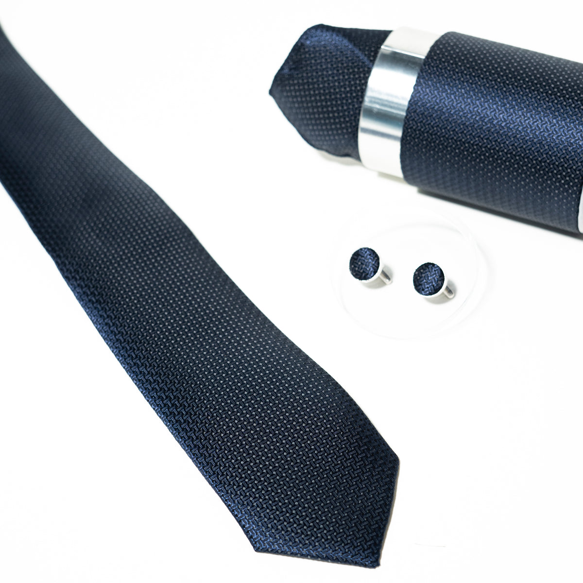 Elegant Micro Pattern Formal Tie Set with Matching Cufflinks | CD-MT14