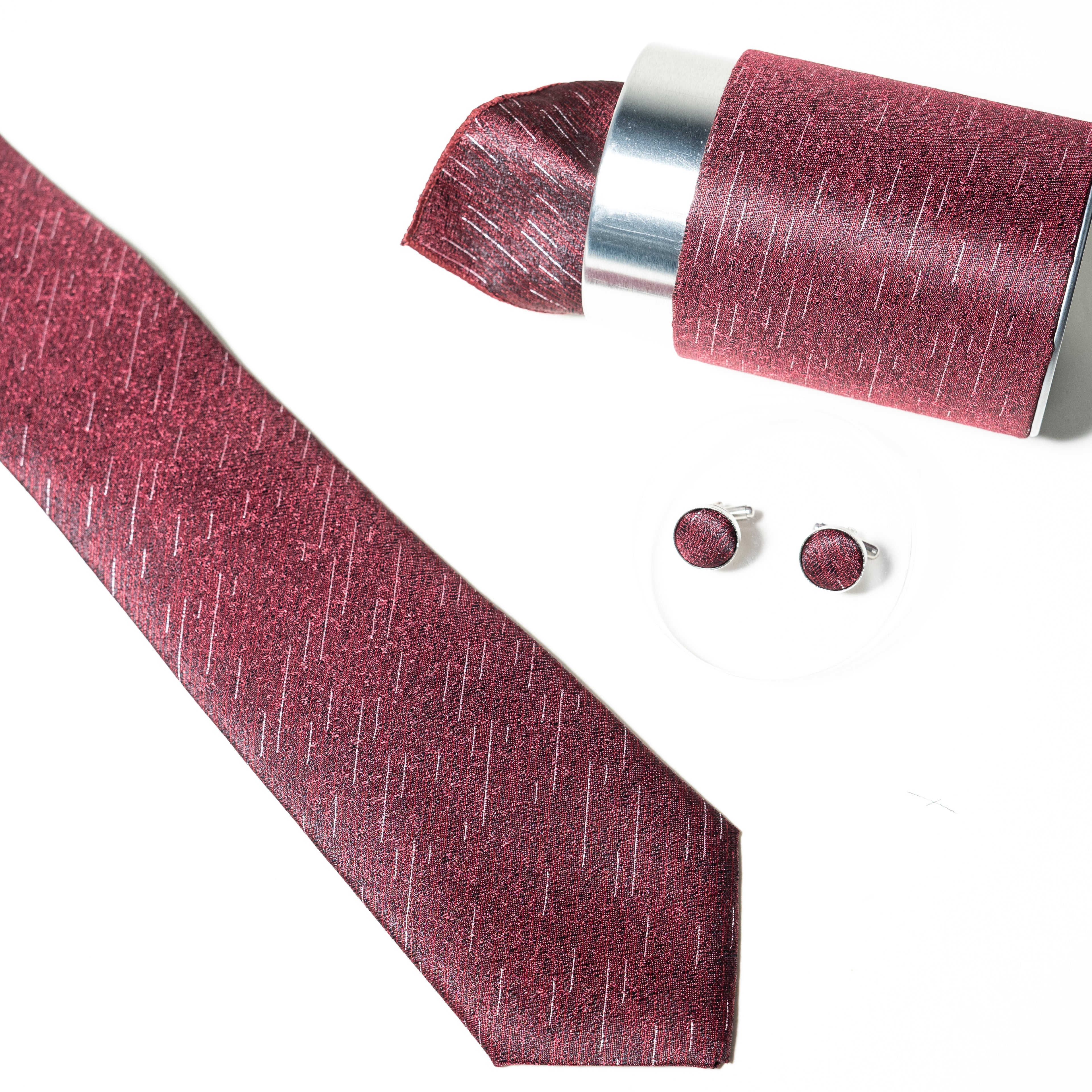 Elegant Micro Pattern Formal Tie Set with Matching Cufflinks | CD-MT14