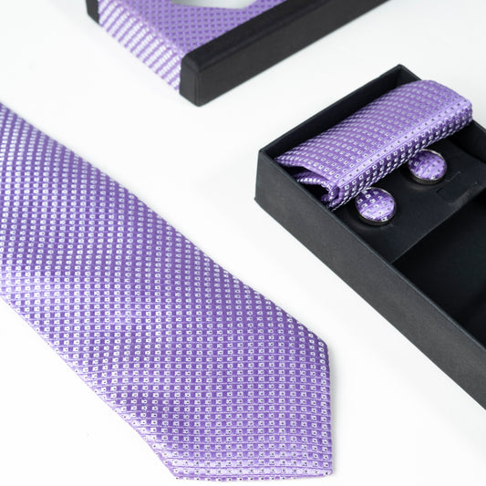 Geometric Pattern Formal Tie Set with Matching Cufflinks | CD-MT15