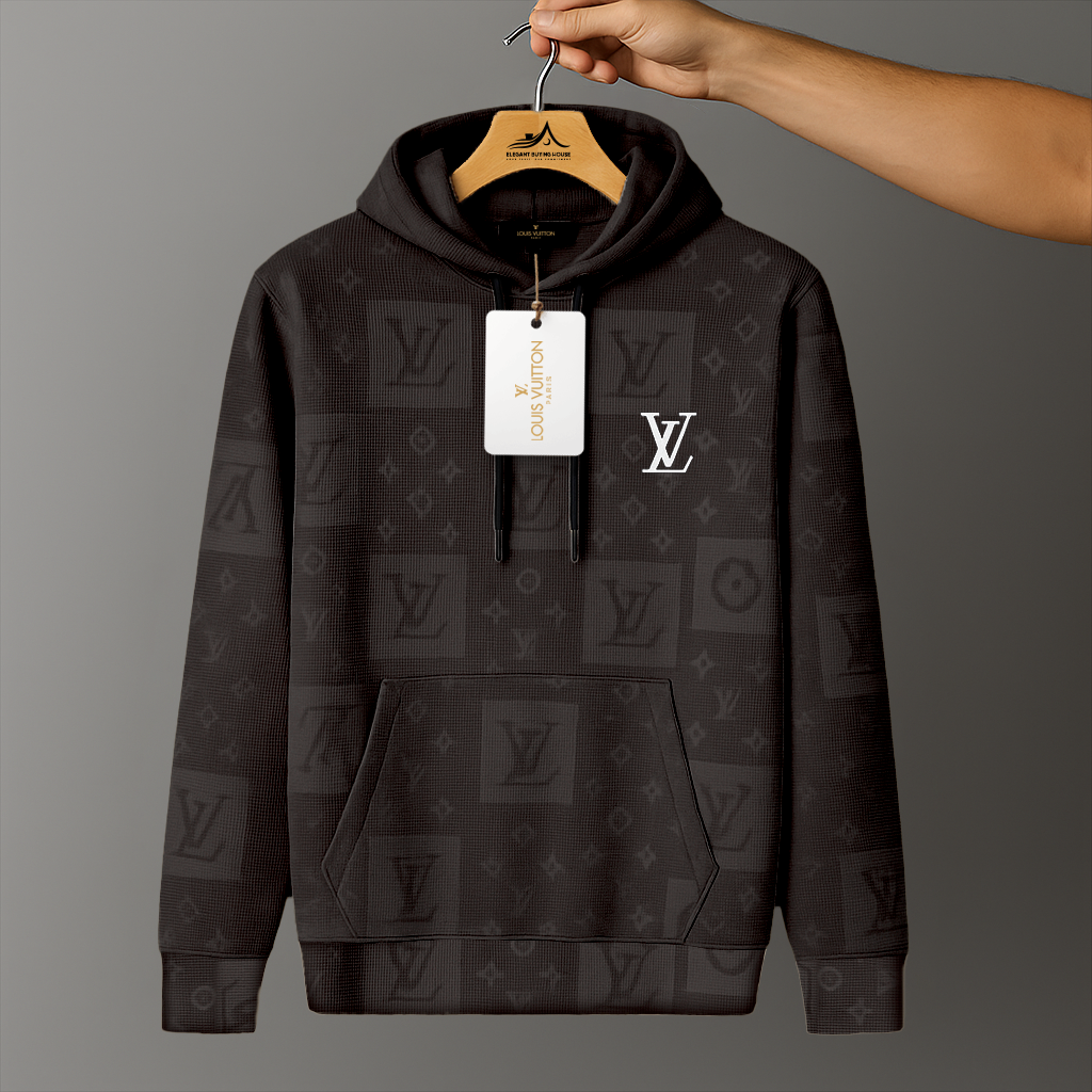 Premium Monogram Textured Hoodie – Ultra-Soft, Winter Comfort Edition| Code-SWP32