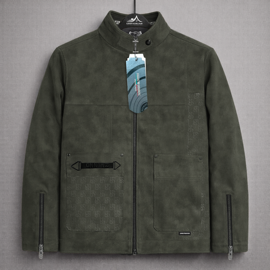 Men’s Imported Premium Suede-Style Zipper Leather Jacket – Modern Fit Casual Outerwear | Code-SWP60