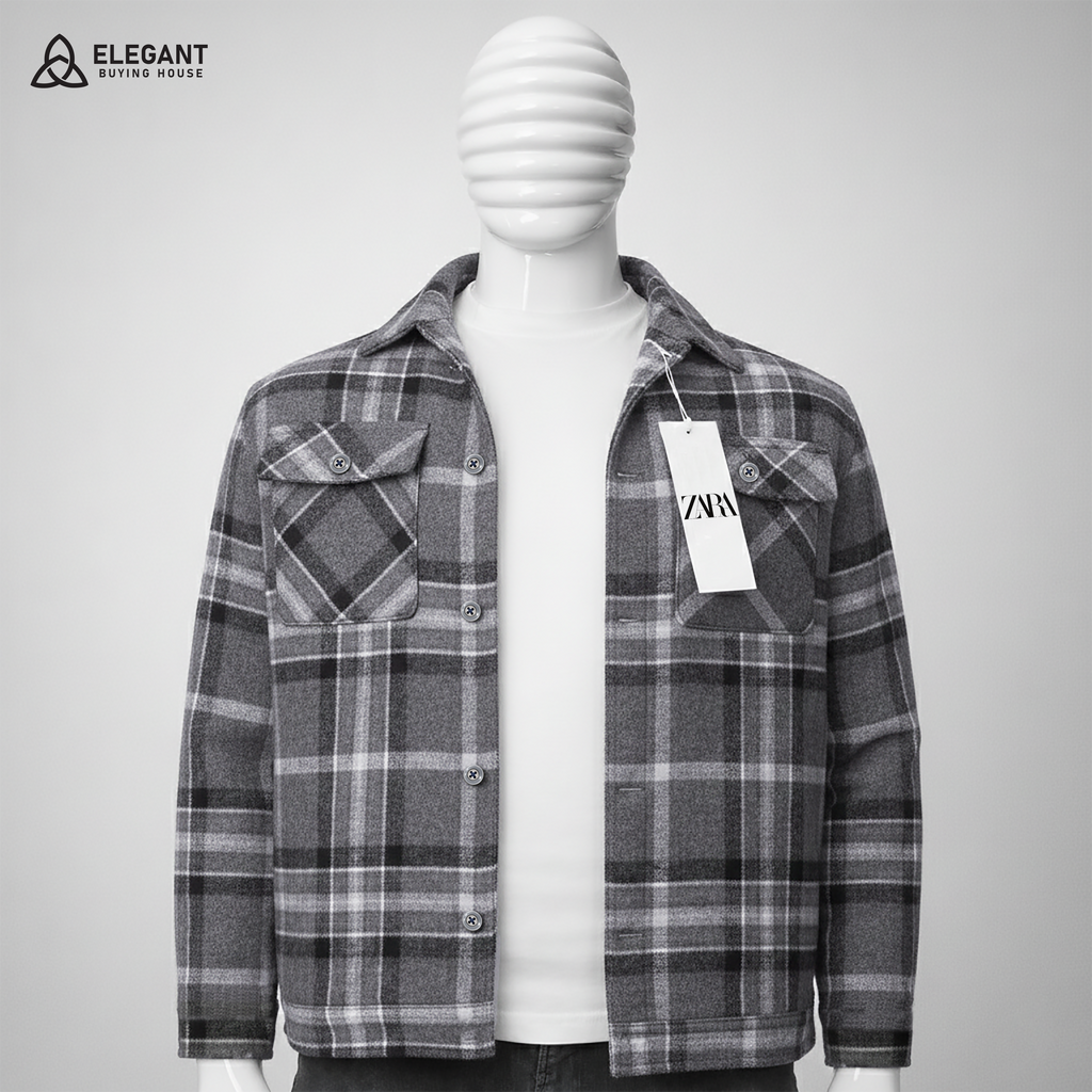 Men’s Classic Check Shacket – Soft Feel & Smart Casual Look| Code-SWP97