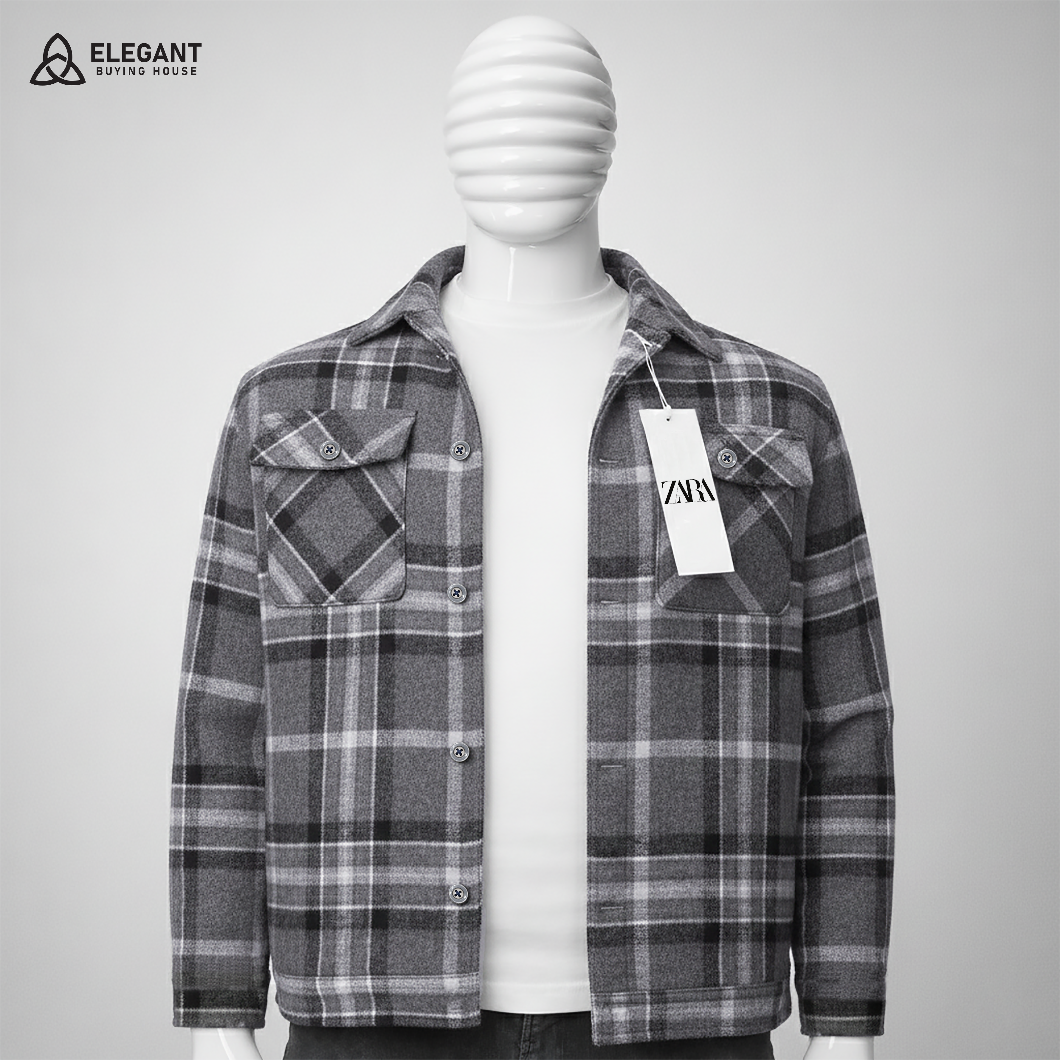 Men’s Classic Check Shacket – Soft Feel & Smart Casual Look| Code-SWP97