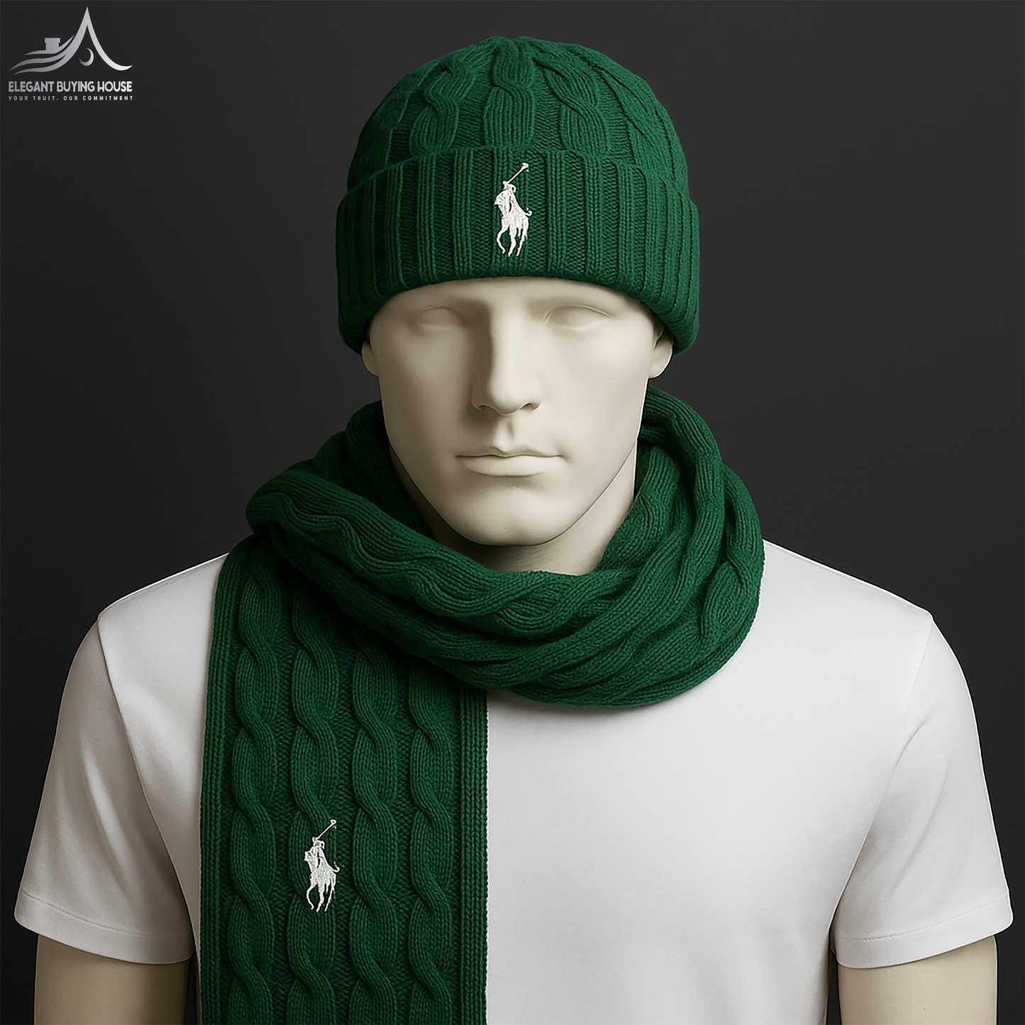 Winter Luxe Knitted Beanie & Scarf Set – Ultra-Soft, Warm & Stylish Gift Combo | Code-SWP43