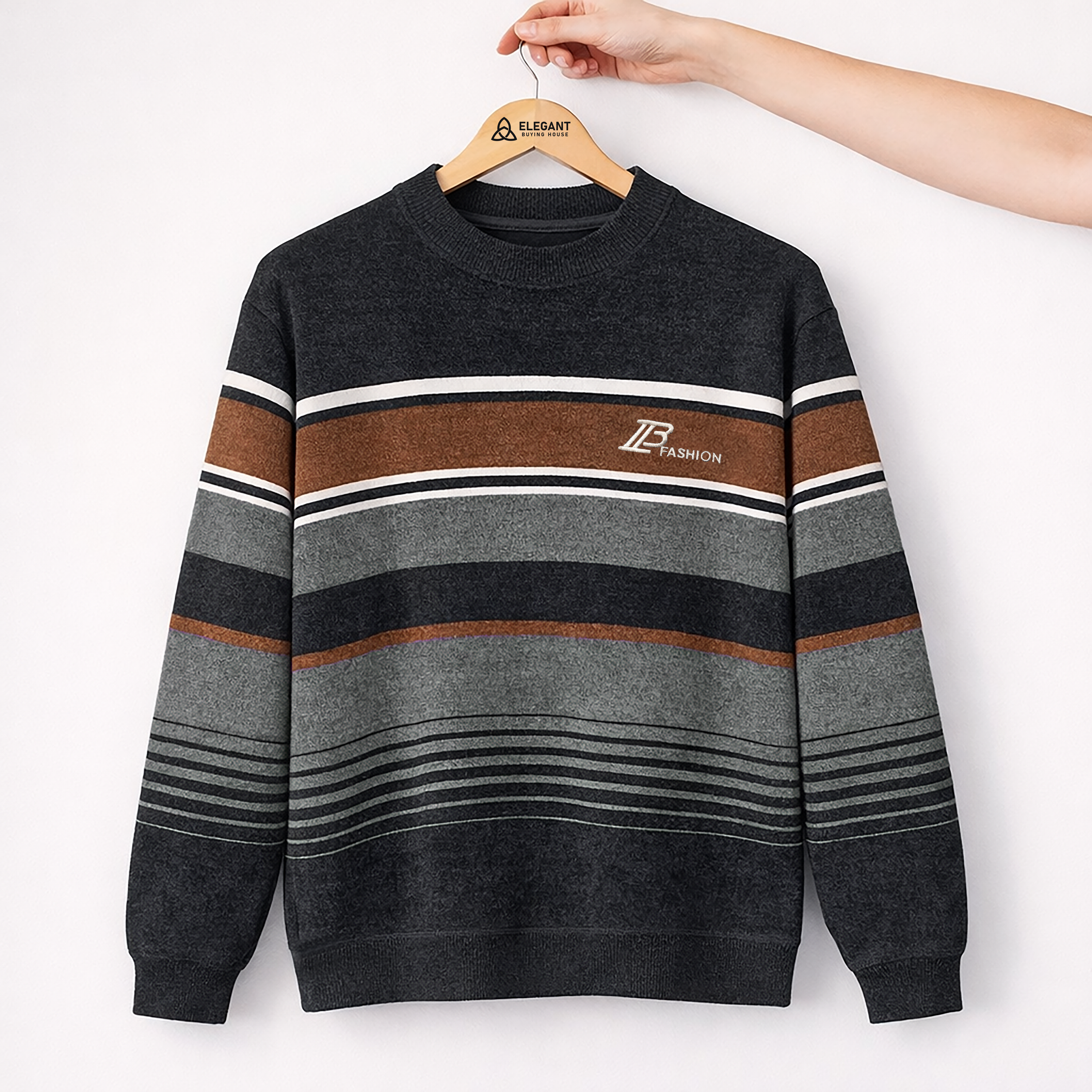 Imported Premium Color Block Crewneck Sweatshirt | Soft Fabric • Modern Casual Look| Code-SWP91