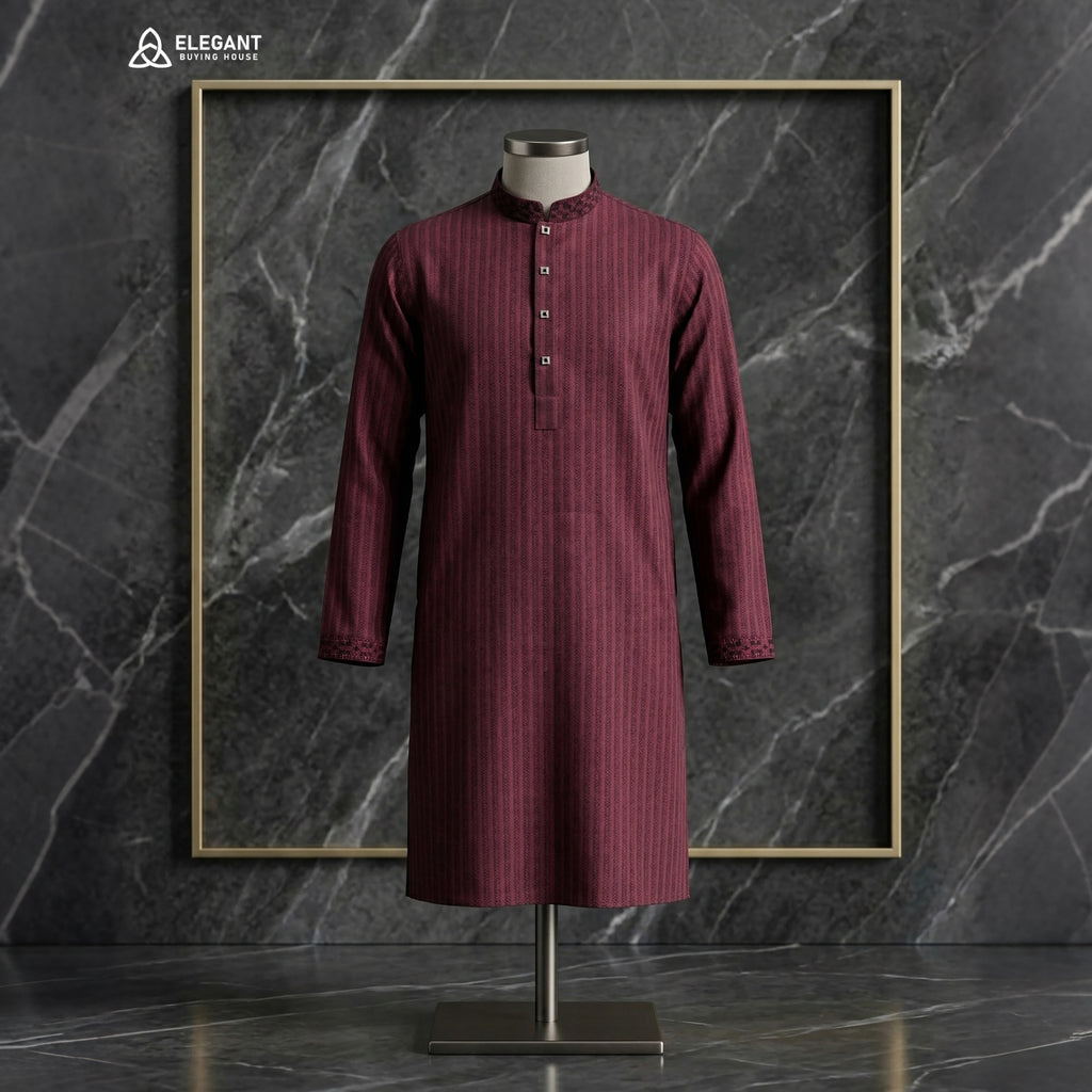 Elegant Textured Premium Panjabi – Classic Festive & Traditional Wear| CD-PG1