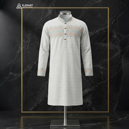 Premium Geometric Embroidered Panjabi| CD-PG29