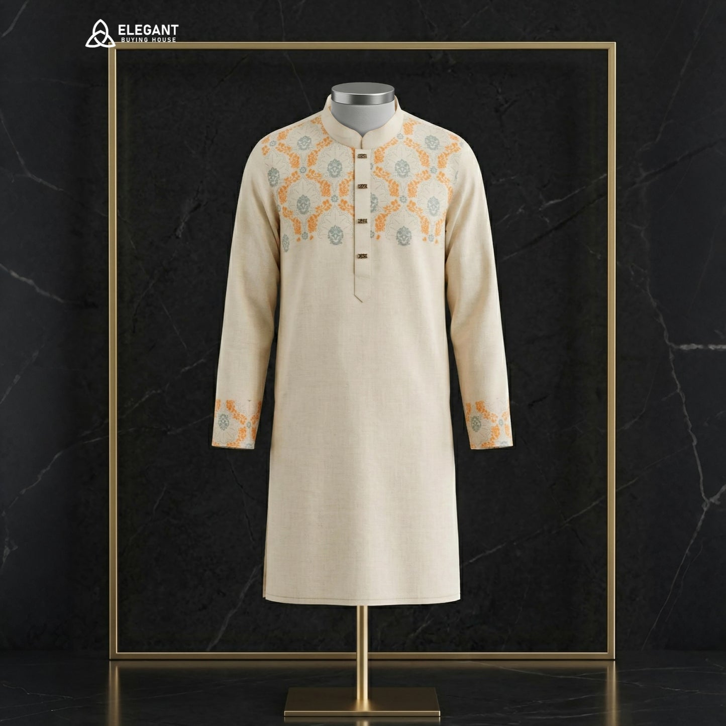 Elegant Floral Embroidered Panjabi| CD-PG31
