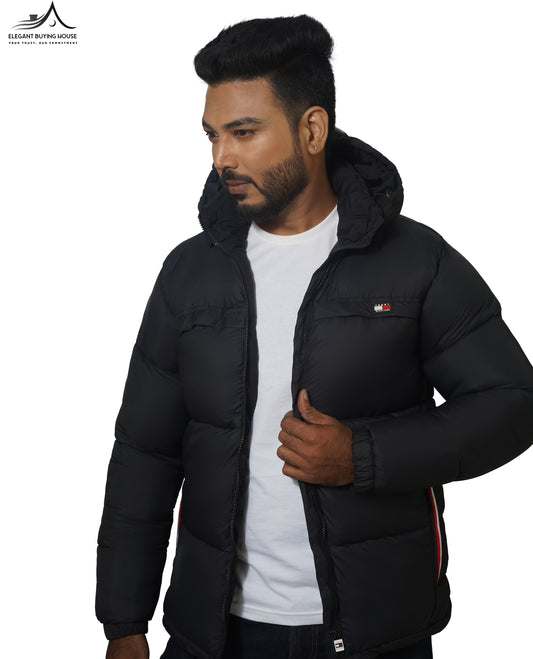 TMY HLFGR Unisex Black Puffer Jacket Code-TH3 (New Year 45% Off)