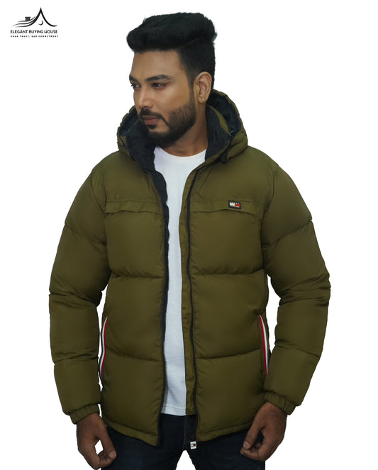 TMY HLFGR Unisex Olive Puffer Jacket Code-TH4 (New Year 45% Off)