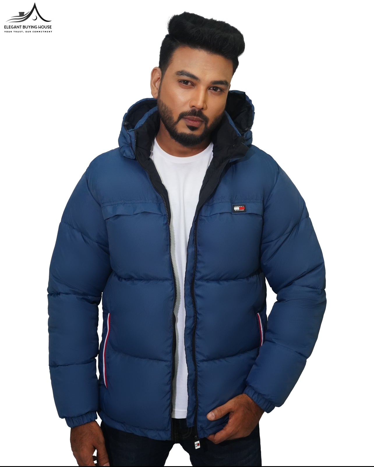 TMY HLFGR Unisex Light Blue Puffer Jacket Code-TH5 (New Year 45% Off)