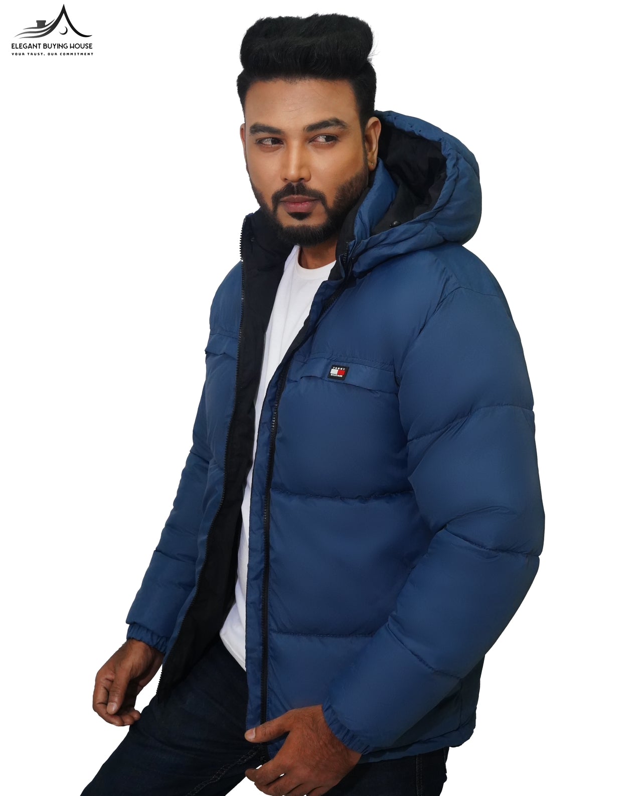 TMY HLFGR Unisex Light Blue Puffer Jacket Code-TH5 (New Year 45% Off)