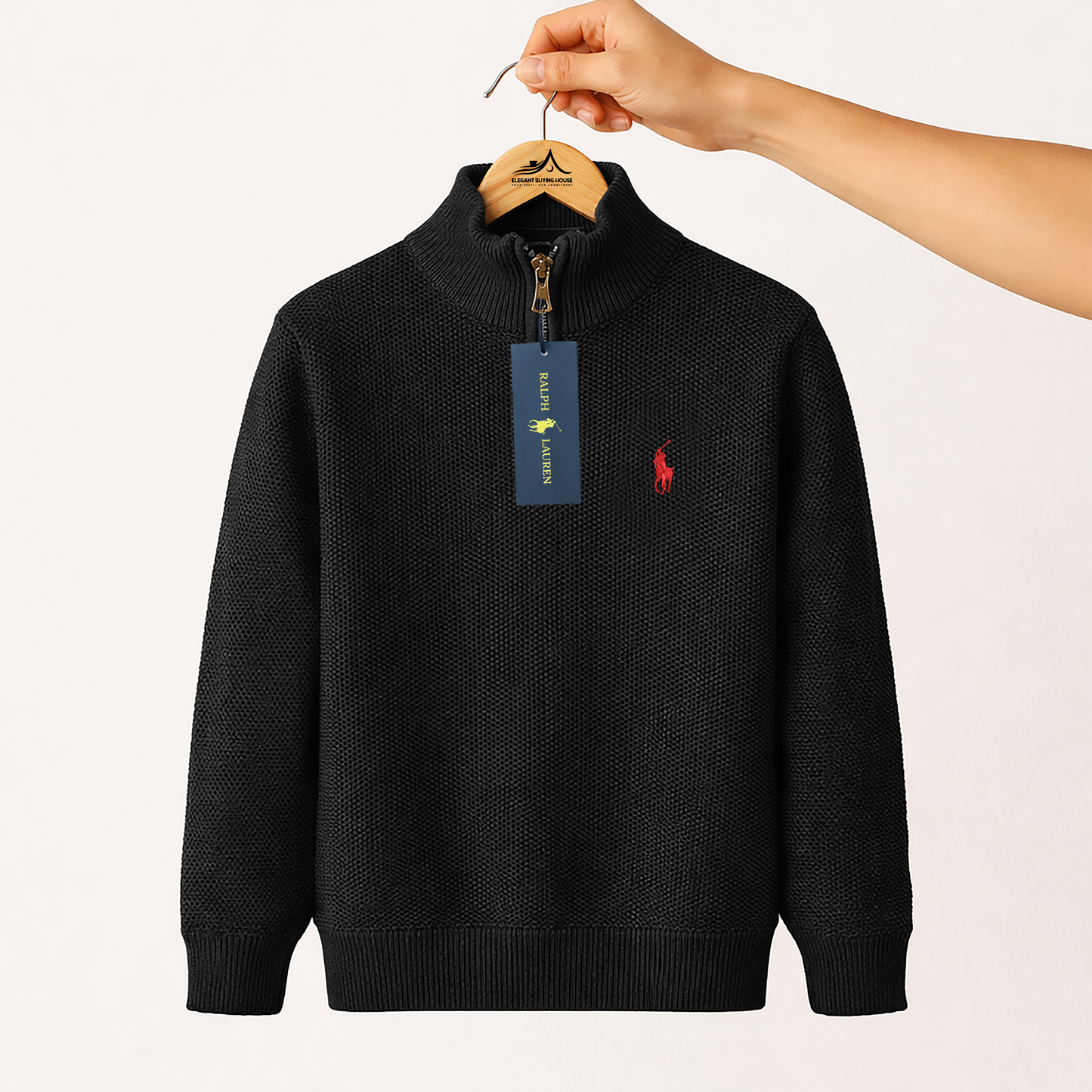 Men’s Premium Half-Zip Knit Sweater – Soft Warm Winter Essential | Code-SWP78