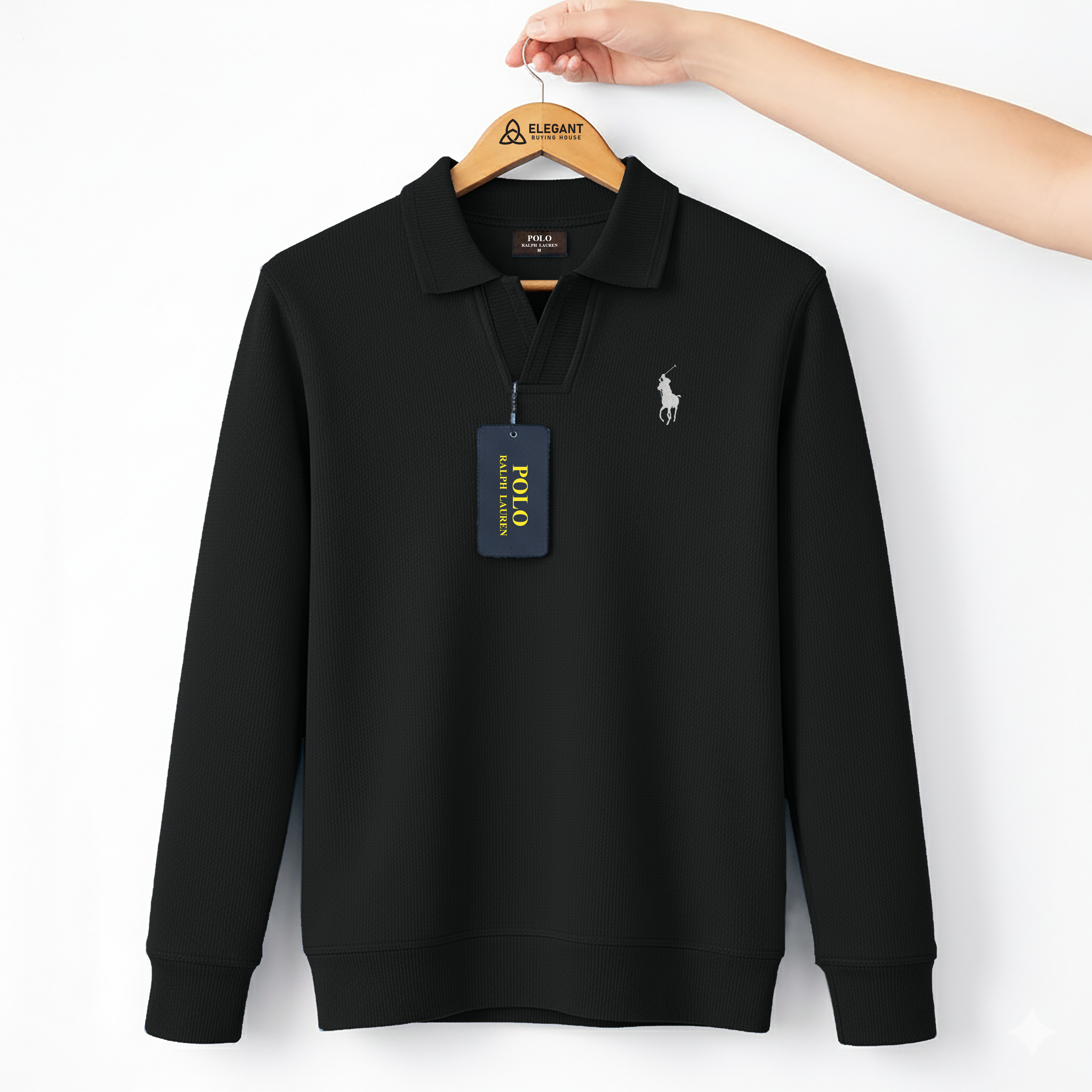 Modern Polo Collar Sweatshirt for Men – Stylish Fit & All-Day Comfort | Code-SWP96