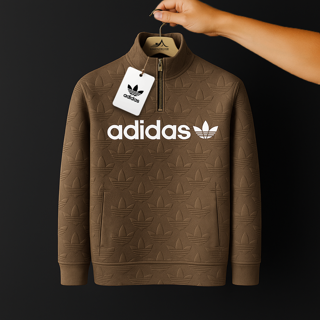 Premium Embossed Half-Zip Sweatshirt – Ultra-Soft Warmth & Signature Textured Design | Code-SWP35