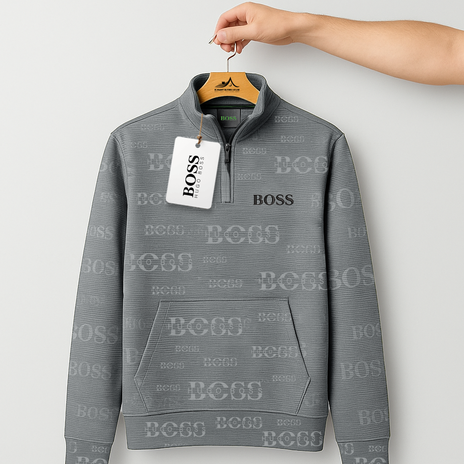 Premium Half-Zip Embossed Sweatshirt Collection – Ultra Soft, Stylish & Winter-Ready| Code-SWP31