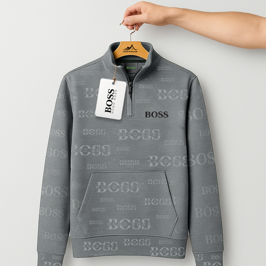 Premium Half-Zip Embossed Sweatshirt Collection – Ultra Soft, Stylish & Winter-Ready| Code-SWP31